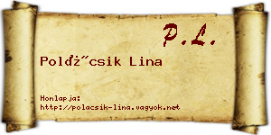 Polácsik Lina névjegykártya